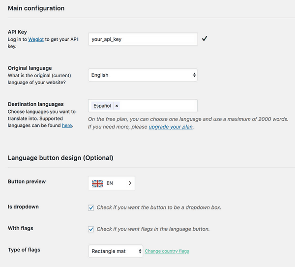 wordpress embed language switcher in nav