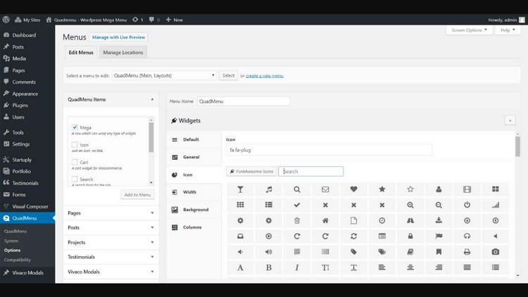 QuadMenu Core Features