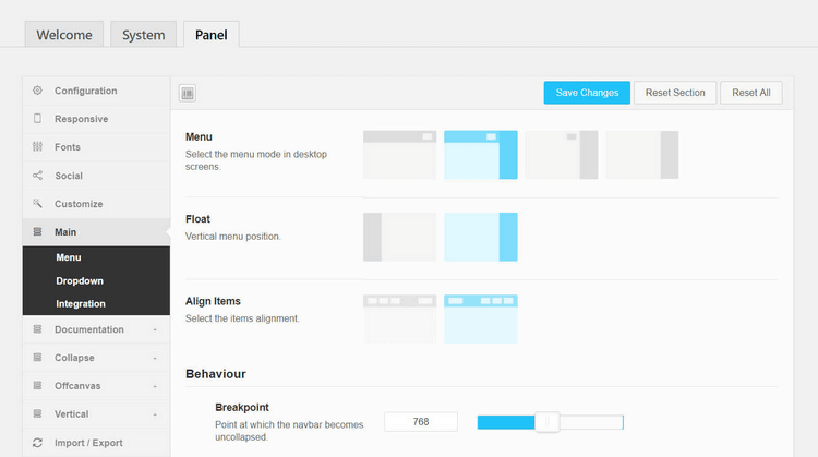 You can have a horizontal menu on large-screened devices and a vertical menu on mobile devices.