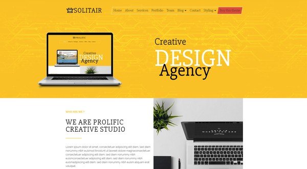 Solitair WordPress Theme is perfect for all kinds of startup websites.