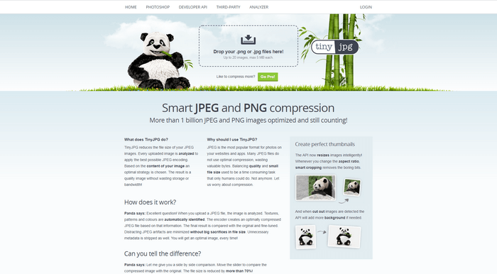 You can use TinyJPG to compress and optimize images.