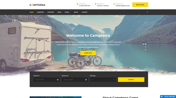 Campterra Camping WordPress Theme