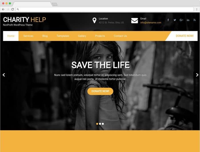 Charity Help is a WordPress theme for non-governmental organization and foundations.