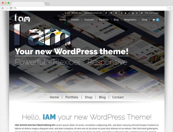 I AM is a WordPress theme for small companies.