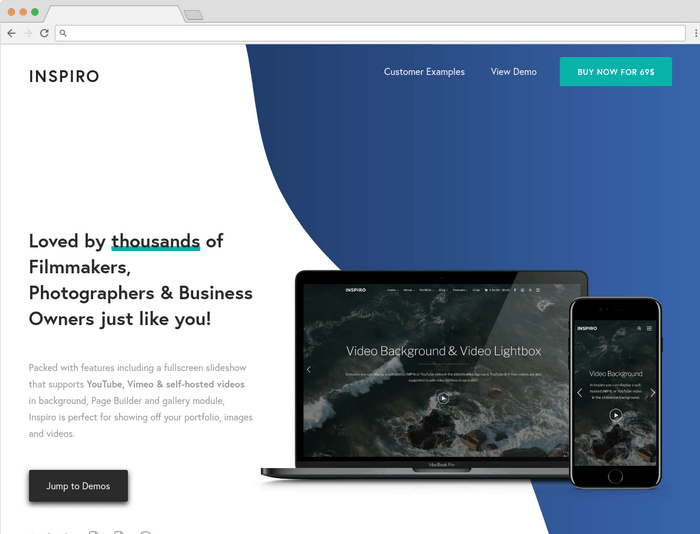 Inspiro is a flexible and elegant WordPress theme.