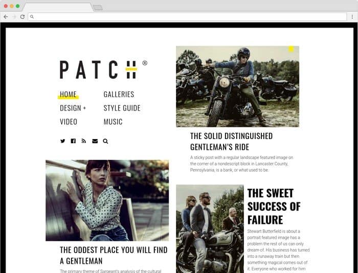 Patch is WordPress magazine-style theme.