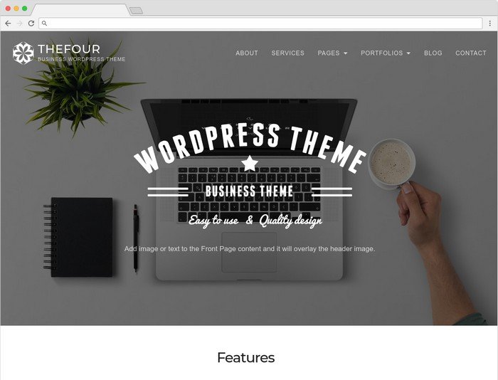 TheFour is a modern WordPress business theme.