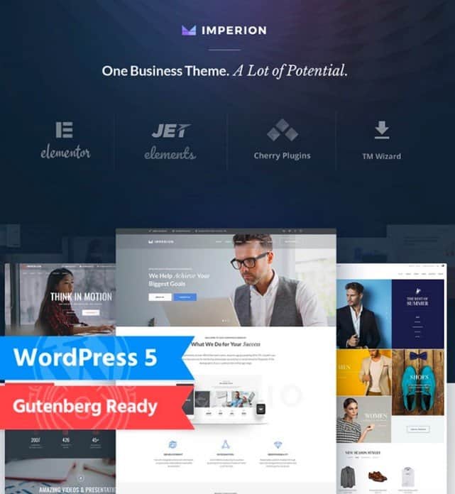 Imperion is a marketing WordPress theme.