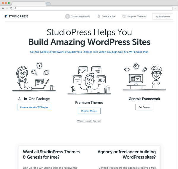 StudioPress is a well-known premium WordPress theme seller in the community.