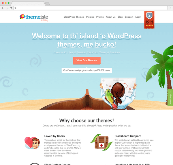 ThemeIsle offering WordPress themes that are professionally designed.