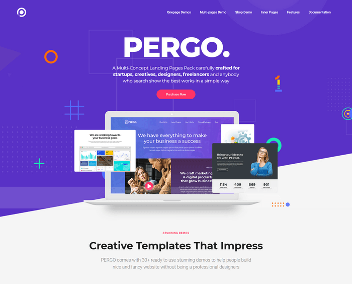 Pergo is a multi-purpose WordPress landing page.