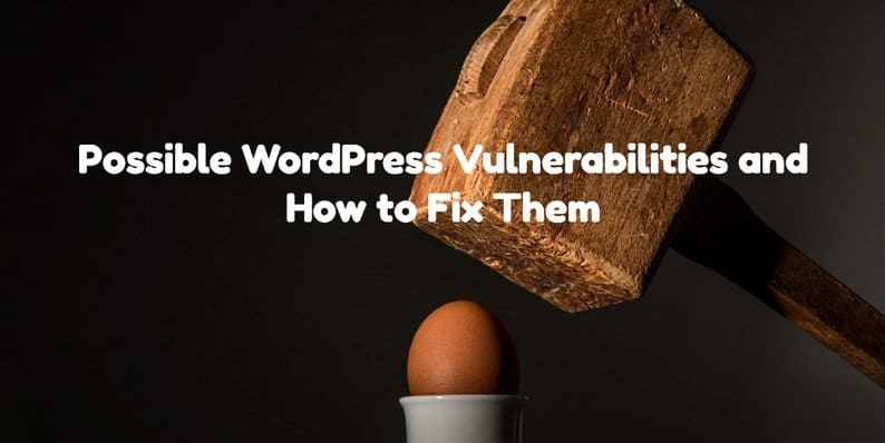 Possible WordPress Vulnerabilities and How to Fix Them
