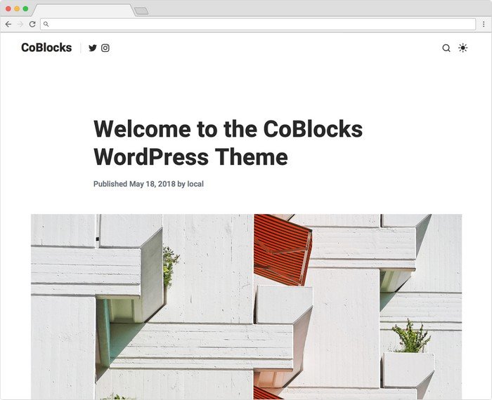CoBlocks is a beautiful, and clean WordPress theme.