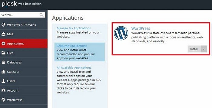 Your need to install WordPress before you can move into your new home.
