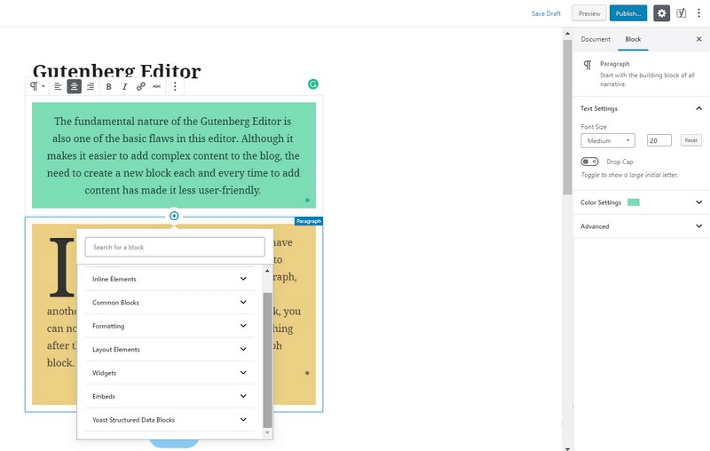 With the Gutenberg WordPress Editor you need less shortcodes and less coding.