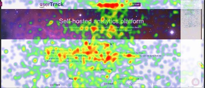 Analyze User Activity on Your WordPress Site Using Heatmaps - This heat map shows traces of the way your user moved his/her mouse.