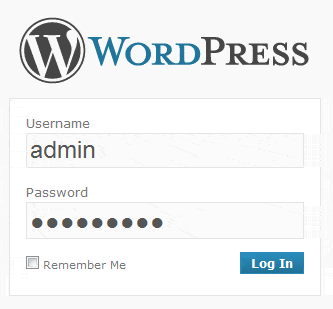 Change Admin as WordPress Username.