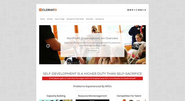 Cloriato is a charity WordPress theme from Inktheme.