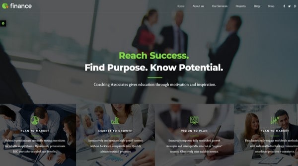 Finance is a WordPress theme for finance, business, and accounting.
