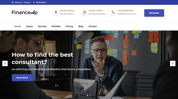 Financeup is free WordPress theme for the finance world.