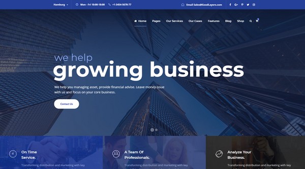 Financity is WordPress theme for financial services.