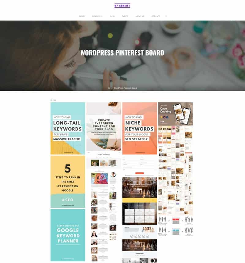 Pinterest widget for blogger