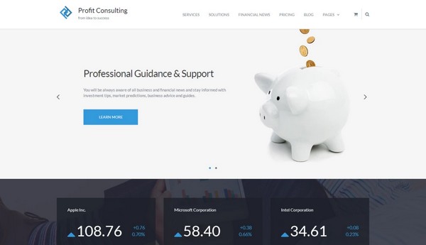 The Profit Consulting is a WordPress theme from TemplateMonster.