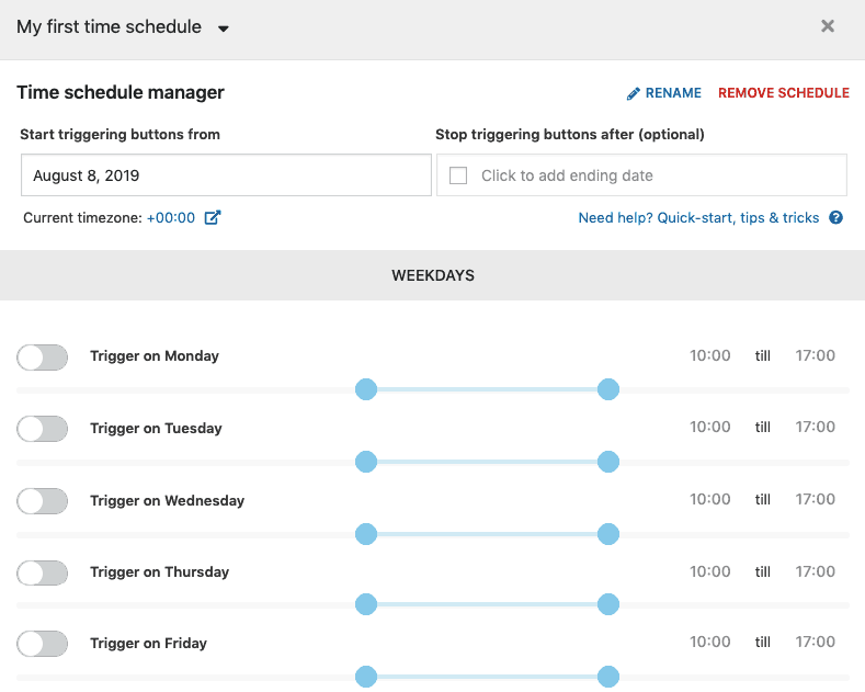 Schedule Time