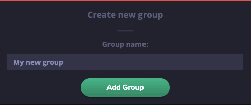 Webmaster - Add New Group