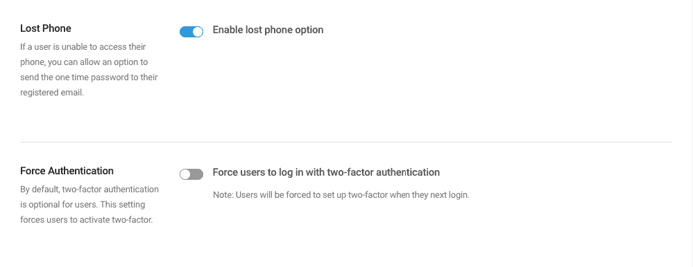 Force authentication