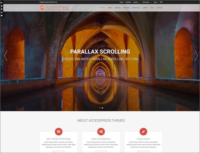 AccessPress Parallax Pro is the top selling theme from AccessPress Themes.