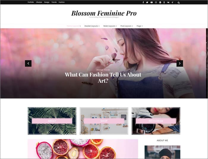 Blossom Feminine Pro is best selling WordPress theme of Blossom Themes