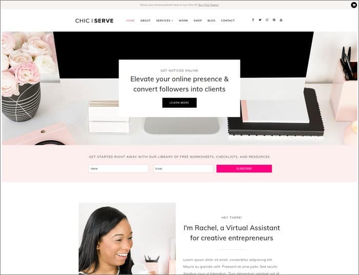 Meet ChicServe, the best selling WordPress theme 2019 from Bluchic.