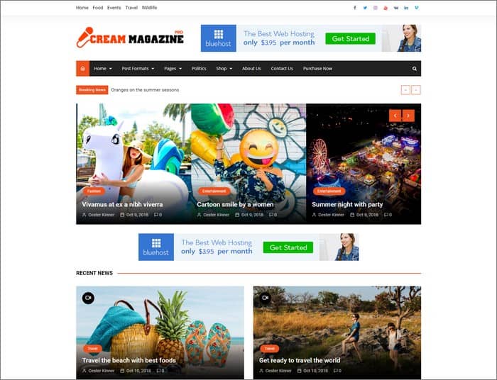 Cream Magazine Pro is Themebeez best selling theme in 2019.