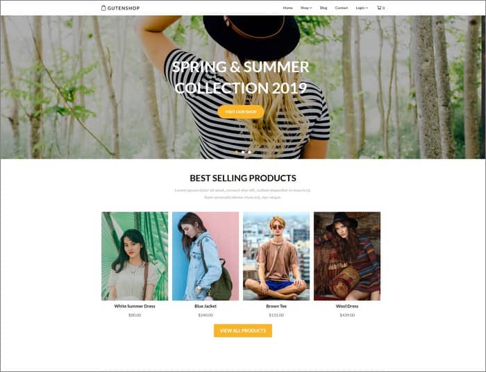 SuperbThemes best selling theme of 2019 is Gutenshop.