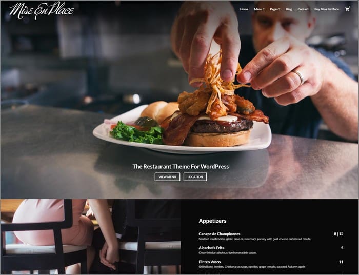 Mise En Place WordPress theme is a popular theme from Organized Themes.