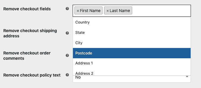 How to Remove Checkout Fields