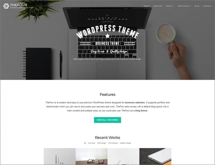 TheFour is one of the best themes from GretaThemes with a clean, decent design and high speed.