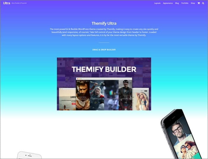 The best selling theme on Themify is Ultra.