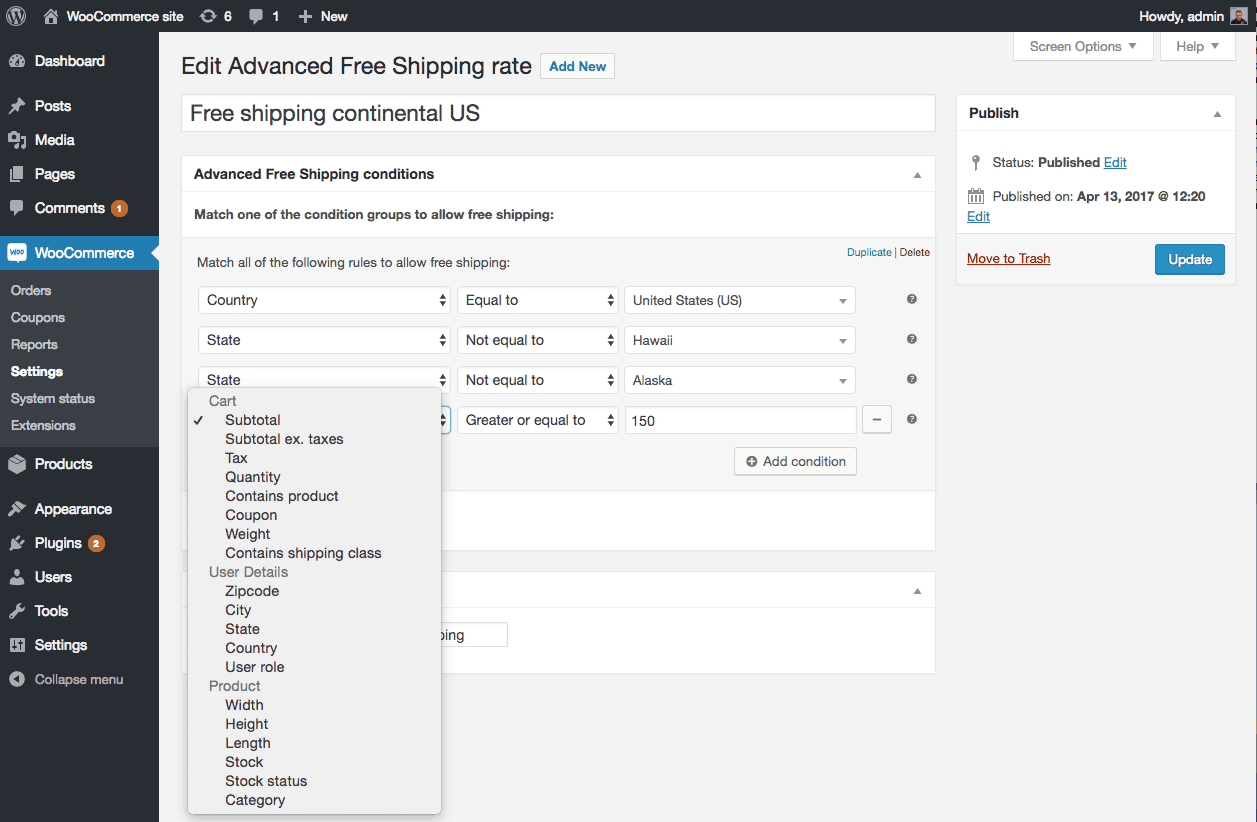 WooCommerce Shipping