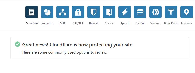 Cloudflare setup completed successfully