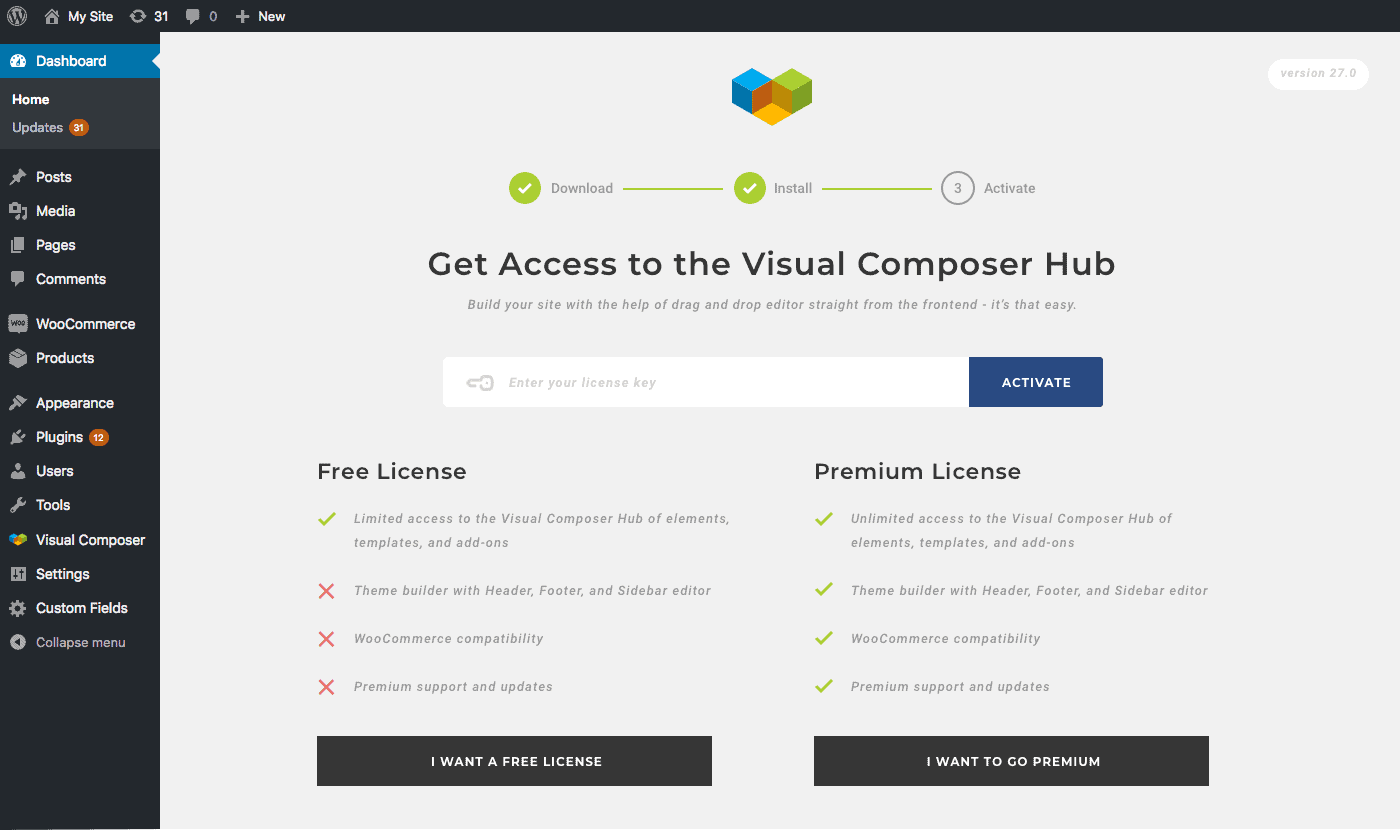 Visual Composer Hub