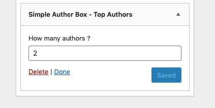 Author's widget