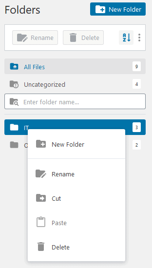 Subfolder FileBird