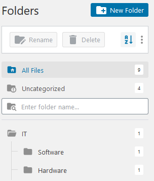 Subfolders FileBird