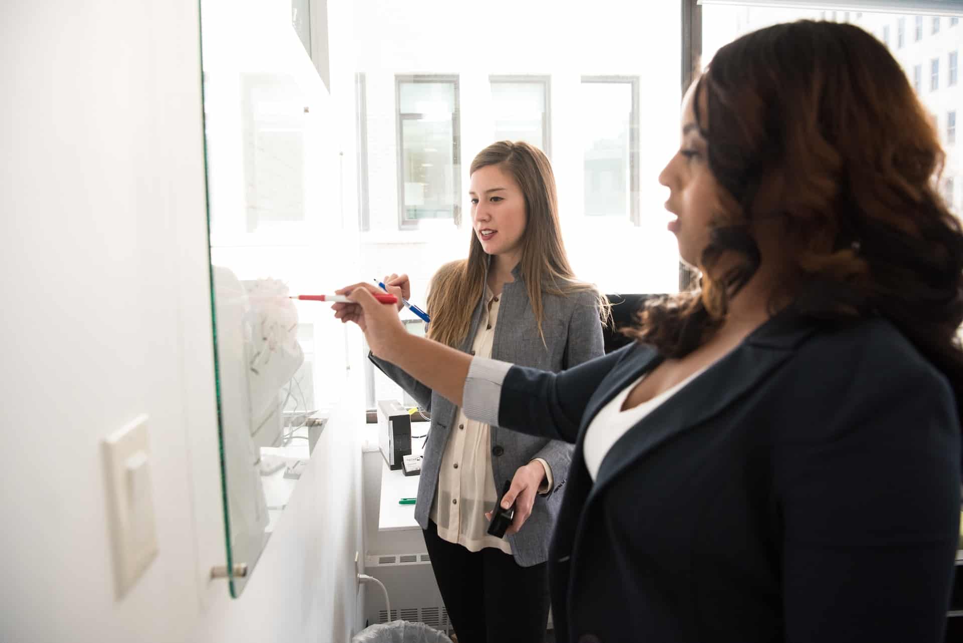 Two women planning