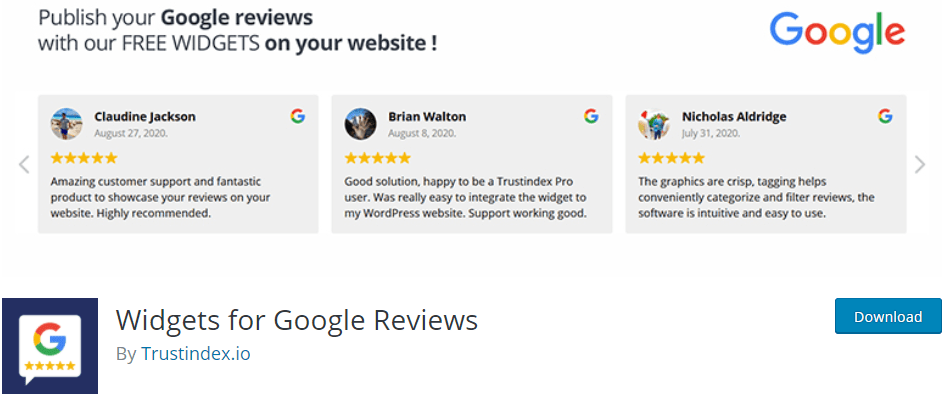 Widgets for Google Reviews Plugin