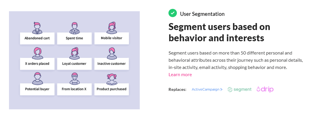 Growmatik user segmentation