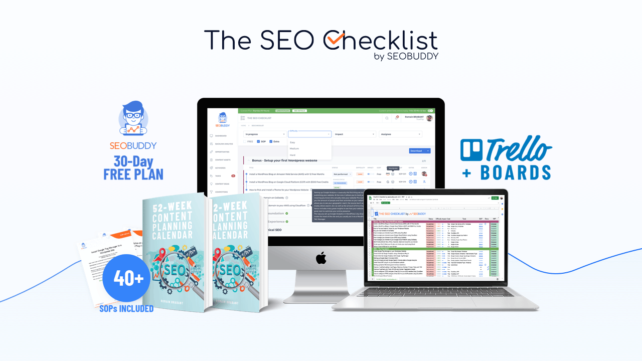 The SEO Checklist by SEOBUDDY promo banner