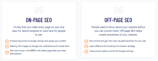The SEO Checklist on-page SEO and off-page SEO modules